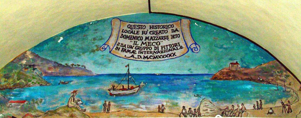Lunetta con paesaggio marino (1950/60 Baraldi Renzo) - Arte a Procchio